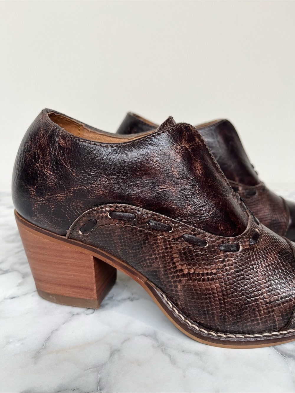Nocona Ladies' Sherry Mocha Brown 5" Bootie Snip Toe Western Cowgirl Rodeo 6.5 B - Picture 2 of 12